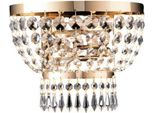 Mozart Applique In Ferro E Ottone Dorato Con Strass 2 Luci .27 P.14 BL189-AP2-OR