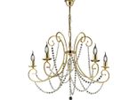 Magda Lampadario In Ferro Dorato 5 Luci 115 Ø68 BL146-5-OR