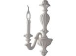 Leonardo Applique In Legno Bianco Shabby 1 Luce .14 P.24 BL180-AP1-BCO