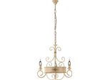 Baltimora Lampadario In Ferro Laccato Avorio Decape 3 Luci 113 Ø54 BL183-3-AV