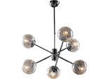 Tresor Sospensione In Ferro Cromo Lucido 6 Luci X 93 Ø60 BL215-6-CR