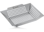 Bbq-Toro Cestino Per Griglia In Acciaio Inox | 30 X 30 X 5,5 Cm | Vassoio Per Barbecue A Gas, Padella Per Grigliare