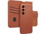 Custodia Per Samsung Galaxy S24 - Vera Pelle - Accezz Flip Cover/2 In 1 Case - Marrone