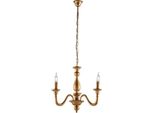 Lucca Lampadario In Legno Oro Antico 3 Luci 108 Ø41 BL271-3-OR