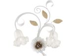 Cesto Applique In Ferro Laccato Bianco Shabby 2 Luci .42 P.20 BL274-AP2-BCO