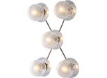 Armonia Plafoniera In Ferro Cromo Lucido 5 Luci L.62 X 42 BL285-PL5-CR