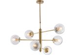 Demetra Sospensione In Ferro Bronzato Spazzolato 6 Luci X 97 Ø73 BL279-6-BRZ