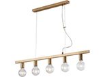 Fabian Sospensione In Ferro Laccato Nero E Oro 5 Luci L.101 X 5 BL293-5-OR