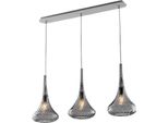 Nemesi Binario In Ferro Con Vetri Grigio Pyrex 3 Luci L.75 X 10 BL280-BIN3-GR