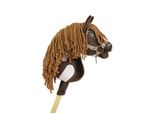 Hobby Horse Premium Piccolo Cavallo Da Tiro - Cavallo Western Baio Scuro Con Criniera Scura A4