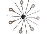 Bloom Plafoniera Ferro Cromo Nero E Rame 7 Luci H.14 Ø95 BL200-PL7-NR