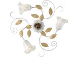 Cesto Plafoniera In Ferro Laccato Bianco Shabby 3 Luci H.17 Ø56 BL274-PL3-BCO