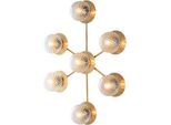 Armonia Plafoniera In Ferro Bronzato Spazzolato 7 Luci L.85 X 62 BL285-PL7-BRZ
