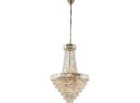 Vladimir Lampadario In Ferro E Ottone Dorato Con Strass 8 Luci 129 Ø51 BL263-8-OR