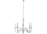 Lucca Lampadario In Legno Bianco Shabby 5 Luci 116 Ø62 BL271-5-BCO