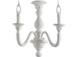 Lucca Applique In Legno Bianco Shabby 2 Luci .35 P.21 BL271-AP2-BCO