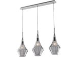 Zeus Binario In Ferro Con Vetri Grigio Pyrex 3 Luci L.75 X 10 BL270-BIN3-GR