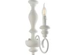 Cascina Applique In Legno E Ferro Laccato Bianco Shabby 1 Luce .13 P.21 BL265-AP1-BCO
