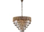 Ravel Lampadario In Ferro Dorato Con Strass 9 Luci 107 Ø62 BL268-9-OR