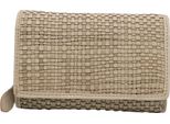 Rovicky | Elegante Portafoglio Da Donna, In Pelle Naturale, Beige, 15,5X10 Cm