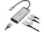 Docking Usb Tipo-C Vention Cnbhb/ 1Xhdmi/ 3Xusb/ 1Xusb Tipo-C Pd/ Grigio