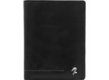 Rovicky | Portafoglio Verticale In Pelle, Per Uomo, Con Protezione Rfid, Nero, 10X13 Cm