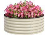 Letto Rialzato In Acciaio, Letto Per Piantine Letto Da Giardino A Telaio Freddo Fioriera Impilabile 120X120X43Cm Letto Vegetale Per Giardino Balcone Terrazzo, Fioriera Per Fiori, Piante Aosom