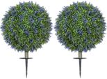 Set Di 2 Piante Artificiali Di Lavanda Da 60 Cm Con Protezione Uv Pianta Artificiale Come Vera Con Picchetti A Terra Per Camera Da Letto Soggiorno Ufficio Giardino Decorazione Moderna |