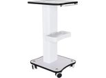 Carrello Per Prodotti Di Bellezza, Ruote Bloccabili, Design Moderno, Bianco
