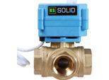 3-Way Brass Ball Valve 3/4" Electric 110-230V Type Manual U.S. Solid USS-MSV10016-G"