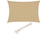 Text: Woltu 4X6M Hdpe Uv Sun Shade Sail Terrace Garden Sand Gzs1188Sd19