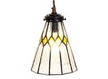 Clayre & Eef Lampada A Sospensione Tiffany Ø 15X115 Cm Vetro Trasparente