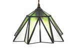Clayre & Eef Lampada A Sospensione Tiffany Ø 31X107 Cm Vetro Verde