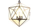 Clayre & Eef Lampada A Sospensione 30X30X160 Cm Metallo Trasparente