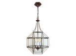 Lampada A Sospensione Clayre & Eef 35X35X180 Cm Metallo Trasparente