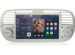 Radio 7 Pollici 2+64 Gb Android Autoradio Per Fiat 500 2007-2015 Wireless Carplay Android Auto Wifi Gps Navi Rds Dsp Dab+ Bluetooth Usb Bianco
