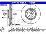 2X Ate 24.0132-0159.1 Disco Freno Asse Anteriore