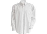 Camicia Kariban Da Uomo, Manica Lunga, Easy-Care RW719 (S) (Bianco)
