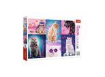 Trefl Puzzle Neon Colour Line Super Cats 1000 Pezzi