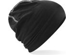 Beechfield B366 | Berretto In Cotone Hemsedal / Lunghezza: 24Cm - Colore: Nero/Bianco - Taglia: Unica