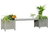 Panchina Da Giardino Con 2 Fioriere Panchina Da Giardino 2In1 Fioriera Panchina In Legno Grigio