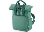 Bagbase BG118S | Mini Zaino Doppio Manico Riciclato - Colore: Verde Salvia - Dimensioni: 23 X 32 X 11 Cm