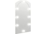 Vidaxl Specchio Con Luci Led 90X45 Cm In Vetro Curvato