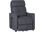 Homcom Poltrona Elettrica Reclinabile Poltrona Tv Poltrona Con Supporto Per L'alzata Poltrona Reclinabile Con Funzione Di Reclinazione Con Telecomando Tessuto In Poliestere Grigio Acciaio 71 X 94 X104 Cm