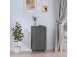 Vidaxl Credenza Grigia 34X40X75 Cm In Legno Di Pino Massiccio