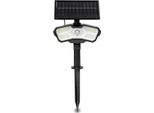 Faretto Solare A Led Easymaxx Per Esterni Con Sensore Di Movimento Lampada Solare Posizionabile In Modo Flessibile 3 Modalità Regolabili Telecomando Incluso - Nero