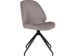Sedia Da Pranzo Montecarlo Con Base Girevole Marrone Chiaro.