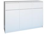Cassettiera Combinata Larga Elbe - Bianco