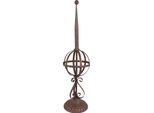 Clayre & Eef Decorazione Da Giardino Ø16X61 Cm Rosso Marrone Ferro