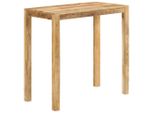 The Living Store Tavolo Da Bar 112X55X108 Cm In Legno Massiccio Di Mango